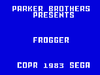 Frogger title screen for Intellivision